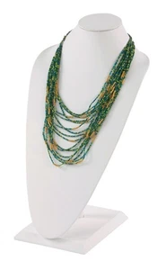 SSWBasics groß weiß Kunstleder Halskette Display Ständer - 18" hoch Halskette - Bild 1 von 2