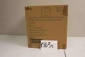 Dept 76 Minecraft Creeper Green Mini Fridge. 9 Can LED Lighting New NIB 445/4256 - Picture 1 of 5