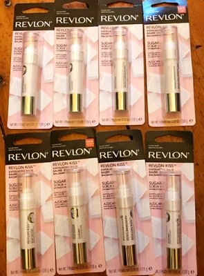 New Lot 8 Revlon Kiss Exfoliating & Hydrating Sugar Scrub Lip Balm Mint 111 - Image 1 of 4