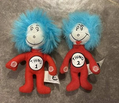 Kellogg’s Thing 1 and Thing 2 Dr Seuss Peluche Oficial Pequeño Juego de Peluche 3" Foto 1 de 2