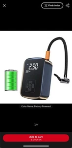 Portable 12V Tire Inflator Air Compressor 150PSI Rechargeable Car Pump LED - Picture 1 of 7