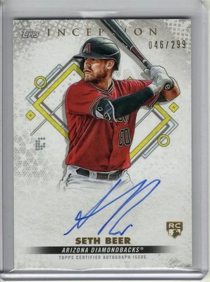 2022 TOPPS INCEPTION SETH BEER AUTO #46/299 *ROOKIES & EMERGING STARS* - Image 1 of 2