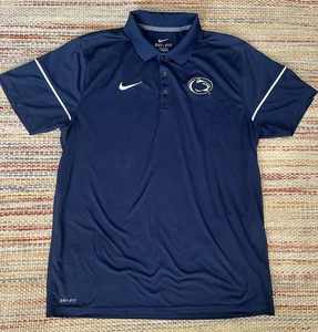 Nike Dri-FIT Penn State Nittany Lions Polo Shirt PSU Mens Large Short Sleeve - Picture 1 of 8