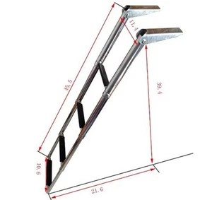 4 Step Marine Boat Ladder Stainless Steel Ladder Swimming Ladder - Picture 1 of 3