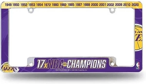 Los Angeles Lakers Metal License Plate Frame Tag Cover 17 Time Champions 12x6... - Picture 1 of 4