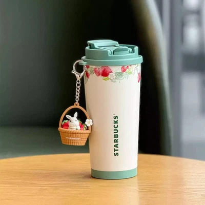 New 2025 China Starbucks Strawberry Rabbit 16oz SS Double Drink Tumbler Cup - Image 1 of 4