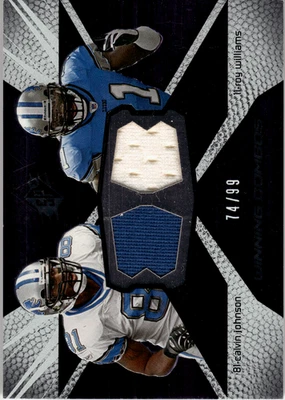 2008 SPx - Winning Combos Calvin Johnson, Roy Williams #WC46 Numbered to 74 /99 - Image 1 of 2