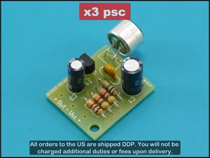 Micrófono Preamplificador Audio Amplificador Preamplificador Micrófono Electret - 3 piezas - Imagen 1 de 3