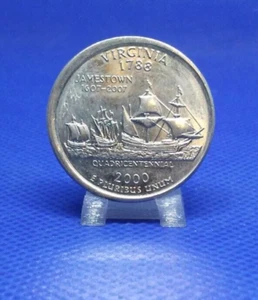 2000 D 25c Virginia State Statehood Quarter Coin Off Center Error - Picture 1 of 2