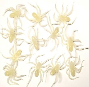 36pcs Mini Luminous Spiders Scary Props Halloween Decoration Glow In Dark Party 