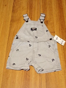 9 Months Baby Boys - Osh Kosh Brand - Embroidered Anchors Shortall - Picture 1 of 4