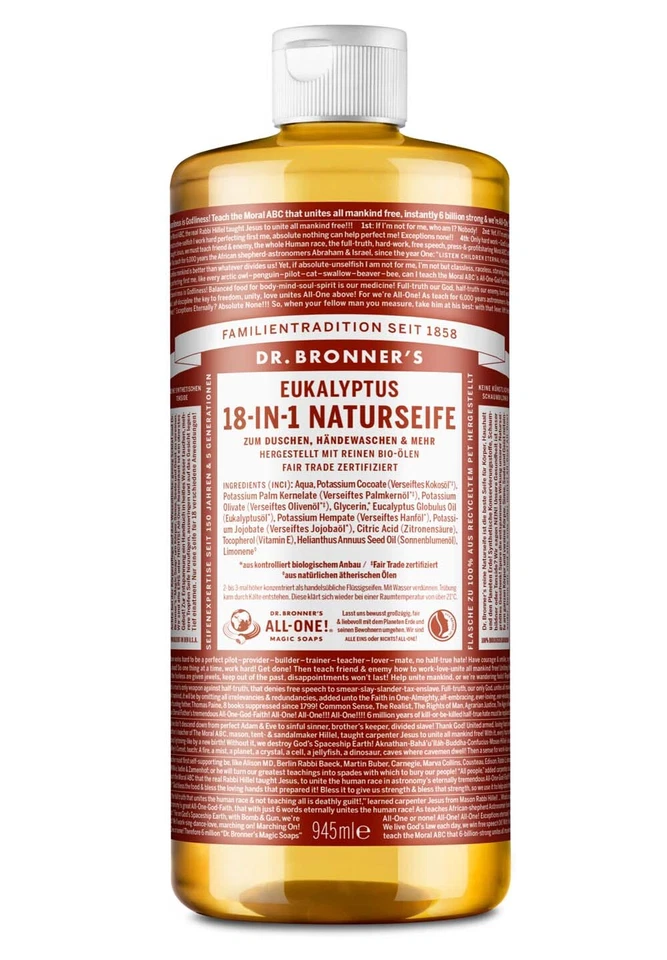 DR. BRONNER'S Eukalyptus 18-in-1 Naturseife 945 ml