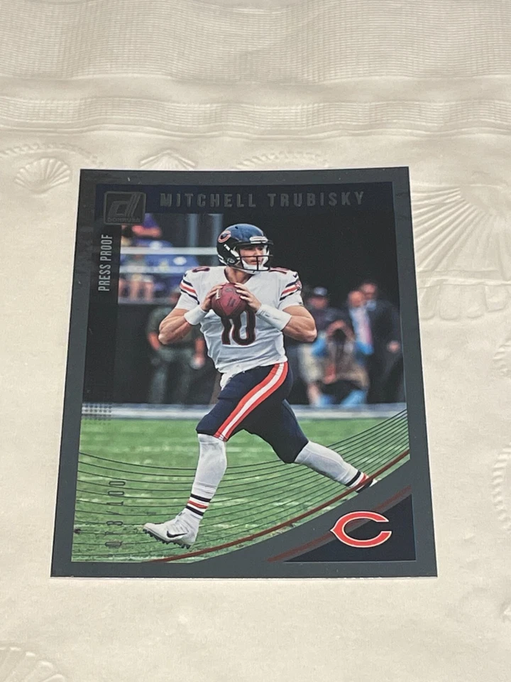 MITCH TRUBISKY 2018 DONRUSS PRESS PROOF 073/100 - Image 1 of 1