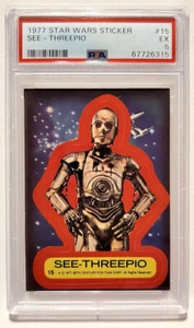 1977 Star Wars Sticker #15 See-Threepio PSA 5 EX - Bild 1 von 2