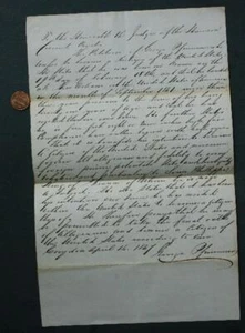 1847 Corydon Indiana Frenchman George Pfrimmer US Citizen application document - - Picture 1 of 1