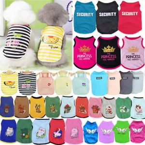 Mascota Perro Ropa Cachorros Camiseta Perro Pequeño Ropa Chihuahua Chaleco 〒 - Imagen 1 de 68