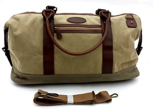 Men's Holdall Bag For Gym Sports Duffle Canvas Travel Shoulder Weekend Bag - Picture 1 of 3