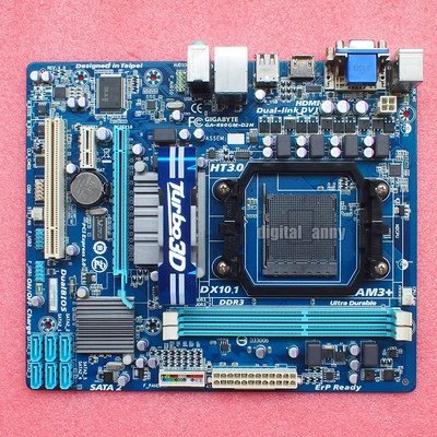 Gigabyte GA-880GM-D2H V4.0 Motherboard AMD 880G socket AM3/AM3+ DDR3 - Image 1 of 4