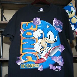 Vintage 1994 Sonic the Hedgehog T-Shirt sega video game disney promo