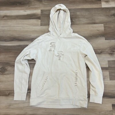 Topman 连帽衫男式小号破洞运动衫 100% 棉 — 第 1/4 张图片