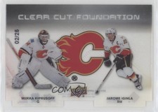 2011-12 Upper Deck Clear Cut Foundation /25 Jarome Iginla Miikka Kiprusoff HOF