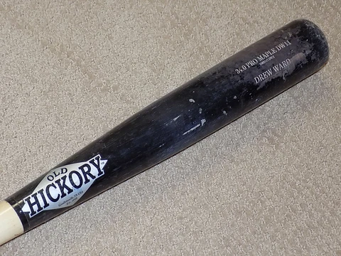 Drew Ward Maple Old Hickory Game Used Bat Washington Nationals Cover
