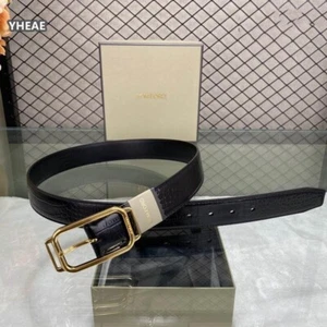 TOM FORD Hombre Piel Caimán Cinturón Negro - Imagen 1 de 7
