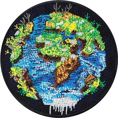 Aufnäher Abzeichen WELTKUGEL Patch Klimaschutz Bügelbilder Naturfreunde Sticker - Bild 1 von 4
