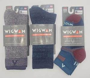 Wigwam Merino Wool Hiking Socks LOT OF 3 PAIRS Med 5-9.5 M 6-10 W Crew & Quarter - Picture 1 of 12