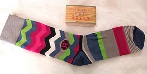 Dub & Drino Colorful Larger Crew Socks From France - Picture 1 of 1