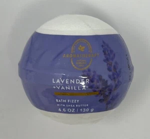BATH & BODY WORKS AROMATHERAPY LAVENDER VANILLA BATH FIZZY BOMB BALL 4.6OZ SHEA - Picture 1 of 5