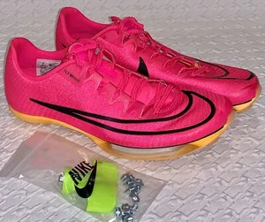 NIKE Air Zoom Maxfly Hyper Pink Black Orange Hurdle Track Spikes Shoes Mens Sz 6 - Picture 1 of 11