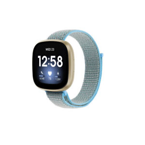 For Fitbit Versa 4 3 Sense Woven Canvas Nylon Strap Sport Wristband Watch Band