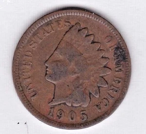 1905 INDIAN HEAD CENT in VERY GOOD condition : ~ PLEASE SEE THE SCAN stk 111 - Imagen 1 de 4