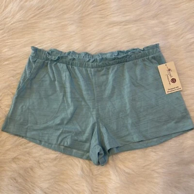 Pantalones cortos de pijama Secret Treasures para mujer talla pequeña azul pijama pijama Foto 1 de 4