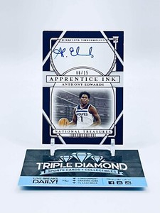 2020 National Treasures Anthony Edwards Apprentice Ink Rookie Auto #06/15 R953