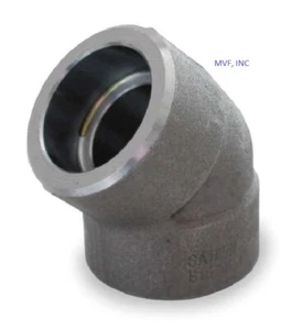 2" 3000# Socket-Weld 45° Elbow A105 Forged Steel Pipe Fitting <FS020922 - Picture 1 of 3