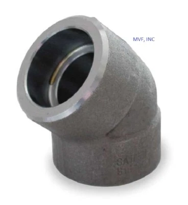 2" 3000# Socket-Weld 45° Elbow A105 Forged Steel Pipe Fitting <FS020922 - Image 1 of 3
