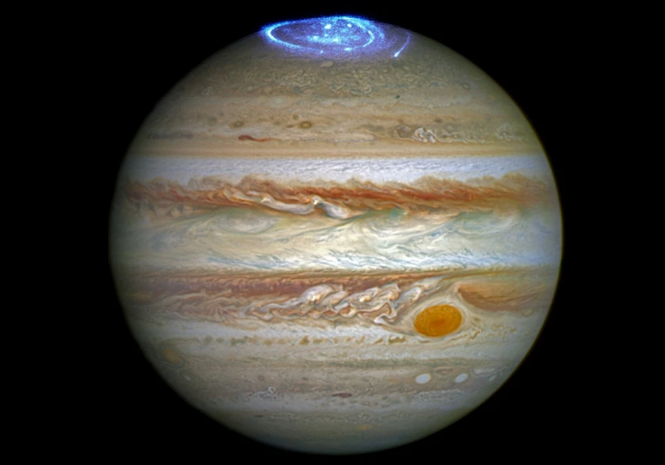 Jupiter Atmosphere Auroras NASA Hubble Capture Picture Photo Print of Planet  - Image 1 of 1
