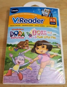 Vtech V.Reader Dora the Explorer and the Three Little Pigs Game - Picture 1 of 5