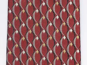 Pronto Uomo Herren Krawatte rot schwarz gold grau weinrot Anzug 100 % Seide hergestellt in Italien - Bild 1 von 3