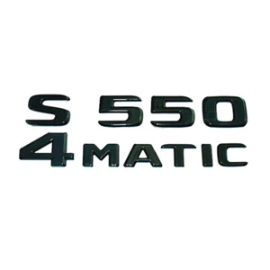 S550 4MATIC Rear Emblem Gloss Black Letter Badge Logo for AMG Mercedes Benz W222 - Picture 1 of 3