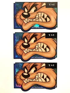 Lote de 3 pegatinas de diablo de Tasmania Looney Tunes Taz Extreme Expressions 2001 de colección - Imagen 1 de 2