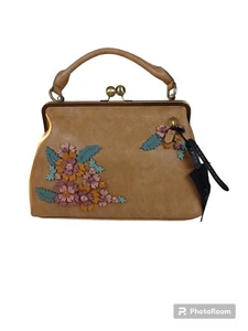 Elle Jae Gypset Handbag Beige Floral Vegan Leather Stylish Designer NWT - Picture 1 of 9