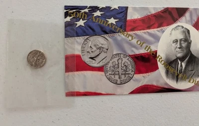 Mint sealed 1996-W 50th Anniversary Roosevelt Dime with COA  - Image 1 of 4