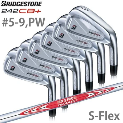BRIDGESTON 242CB+ Iron 6pcs Set #5-9 PW RH NS Pro Modus3 Tour105 Steel Japan NEW - Image 1 of 4