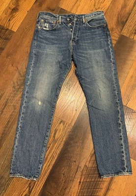 Levis 501 CT Jeans Mens 33x32 Customized Tapered Button Fly Stone Washed Retro - Image 1 of 4