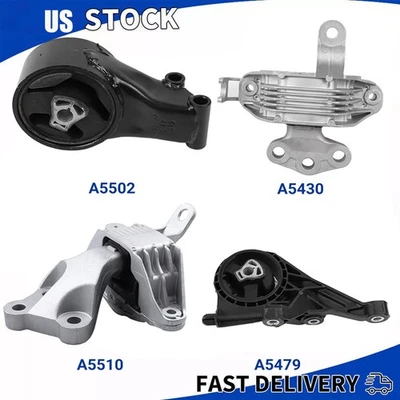 Engine Motor Mount & Auto. Trans. Mounts 4Pcs Set for Chevrolet Cruze 16-11 1.4L — 第 1/4 张图片