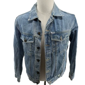 Georges Marciano Guess Retro 80's Distressed Womens Denim Jean Jacket Medium - Picture 1 of 10