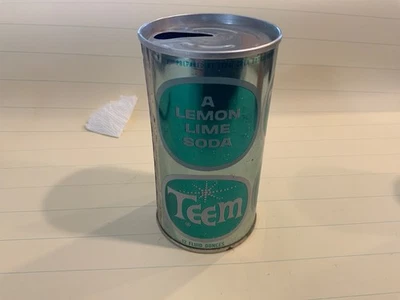 TEEM lemon soda pop can pull tab NICE some spots by Pepsi cola 1960’s - Image 1 of 4